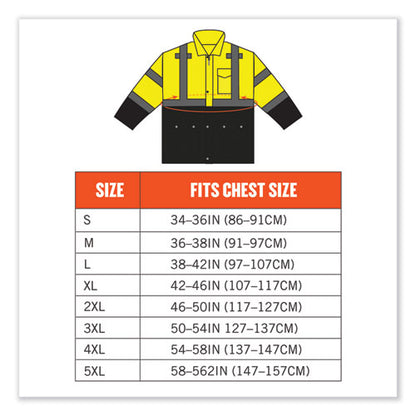 Glowear 8365bk Class 3 Hi-vis Rain Jacket Black Bottom, 2x-large, Lime