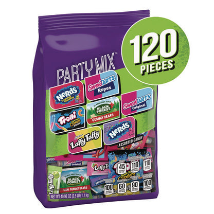 Party Mix Stand Up Bag, Assorted Fruity, 40.98 Oz Bag, 120 Pieces