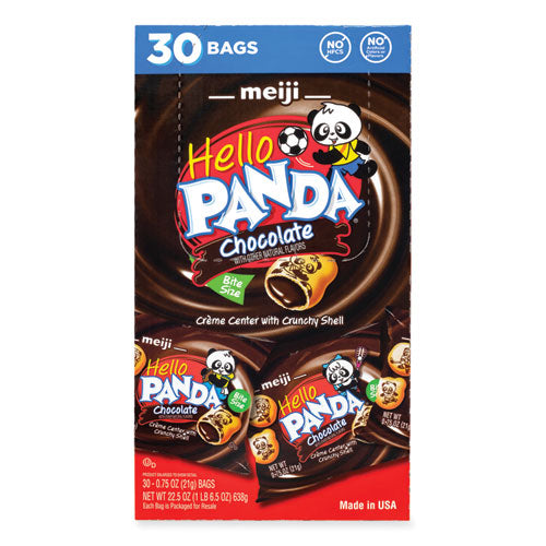 Hello Panda Chocolate Creme Filled Cookies, 0.75 Oz Bag, 30 Bags/carton