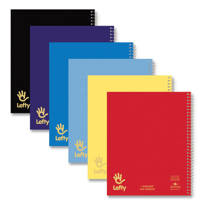 Lefty Notebook, 1-subject, Wide/legal Rule, Assorted Cover Colors, (100) 10.5 X 8.5 Sheets, 24/carton