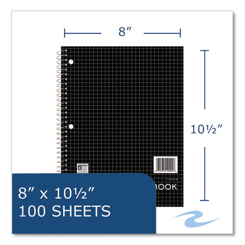 Subject Wirebound Promo Notebook, 1-subject, 4 Sq/in Quad Rule, Assorted Cover, (100) 10.5 X 8 Sheets, 24/carton