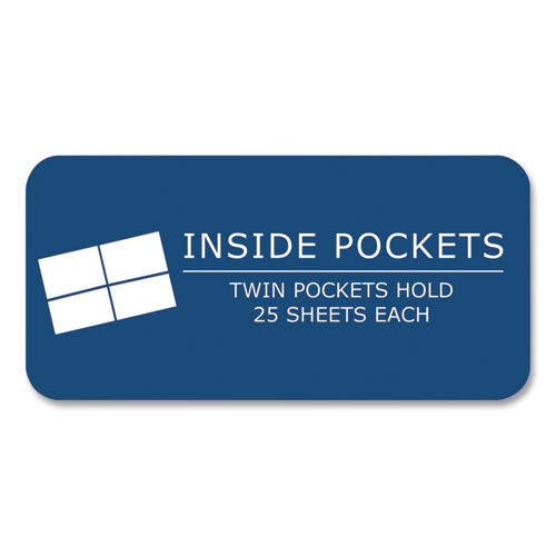 Pocket Folder With 3 Fasteners, 0.5" Capacity, 11 X 8.5, White, 25/box, 10 Boxes/carton