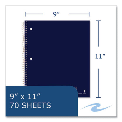 Subject Wirebound Notebook, 1-subject, Medium/college Rule, Assorted Cover, (80) 11 X 9 Sheets, 24/carton