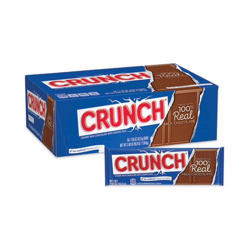 Crunch Bar, Individually Wrapped, 1.55 Oz, 36/carton