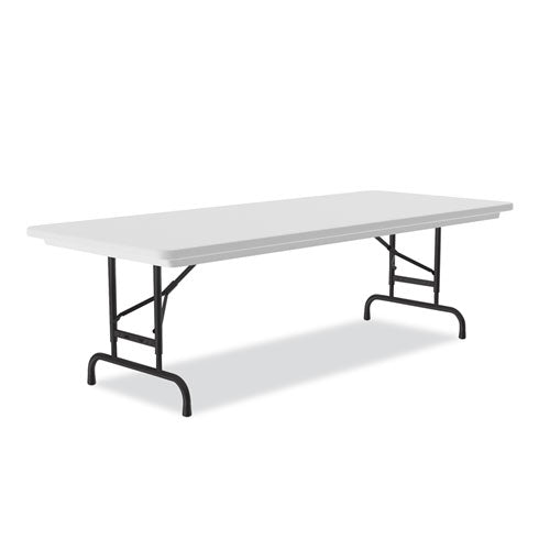 Adjustable Folding Tables, Rectangular, 72" X 30" X 22" To 32", Gray Granite Top, Black Legs, 4/pallet