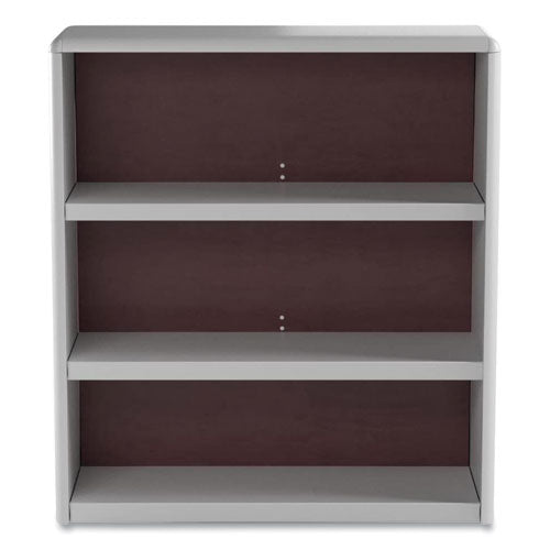 Valuemate Economy Bookcase, Three-shelf, 31.75w X 13.5d X 41h, Gray