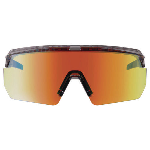 Skullerz Aegir-afaspm Anti-scratch And Enhanced Anti-fog Safety Glasses, Clear Smoke Frame, Orange Mirror Polycarb Lens