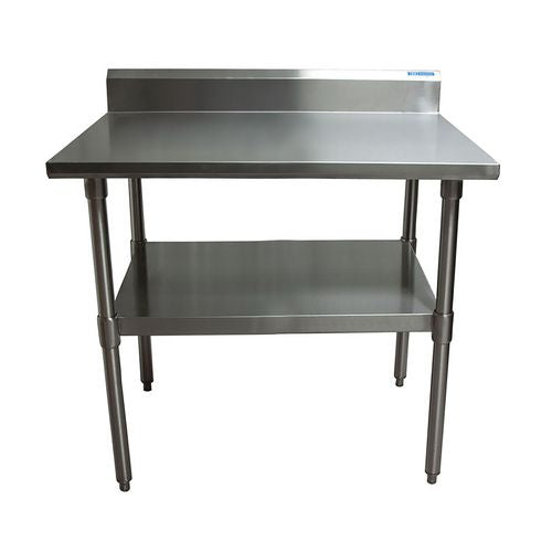 Stainless Steel 5" Riser Top Tables, 48w X 30d X 39.75h, Silver, 2/pallet