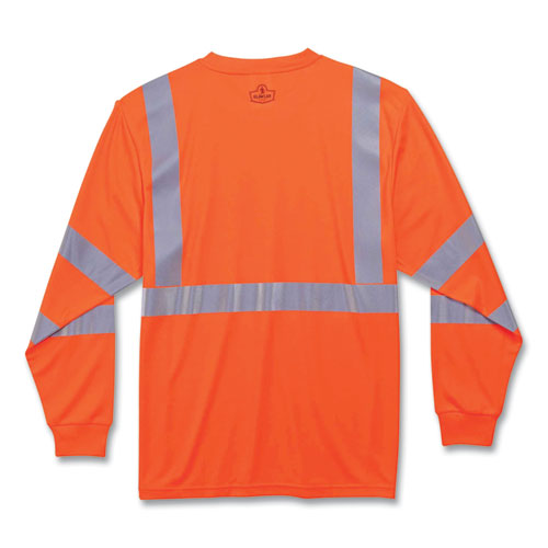 Glowear 8391 Class 3 Hi-vis Long Sleeve Shirt, Polyester, Orange, Medium