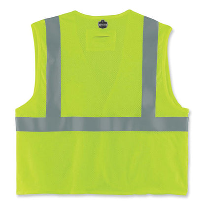 Glowear 8260frhl Class 2 Fr Safety Hook And Loop Vest, Modacrylic/kevlar, 4x-large/5x-large, Lime