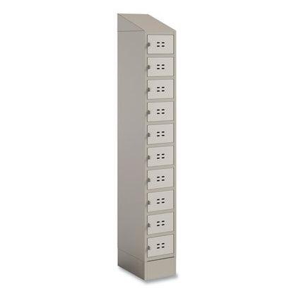 Single Continuous Metal Locker Base Addition, 11.7w X 16d X 5.75h, Tan