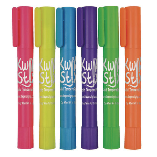 Thin Stix Tempera Paint Set, 6 Assorted Neon Colors, 6/set, 24 Sets/carton