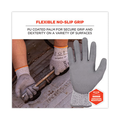 Proflex 7030 Ansi A3 Pu Coated Cr Gloves, Gray, 2x-large, Pair