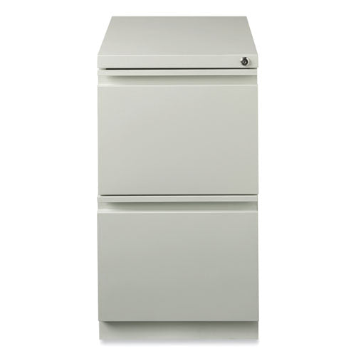 Full-width Pull 20 Deep Mobile Pedestal File, 2-drawer: File/file, Letter, Light Gray, 15 X 19.88 X 27.75