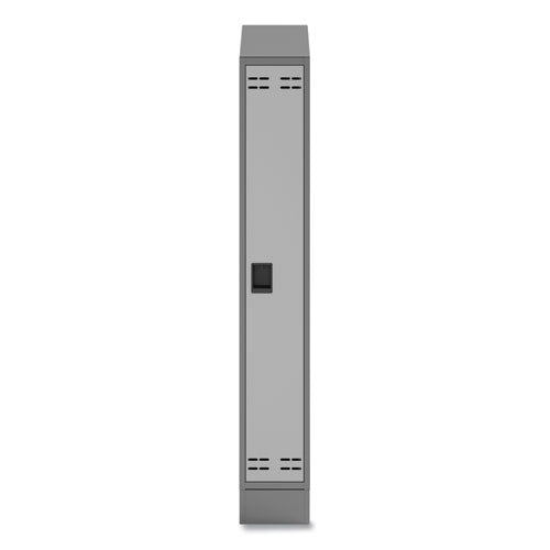 Single Continuous Metal Locker Base Addition, 11.7w X 16d X 5.75h, Gray