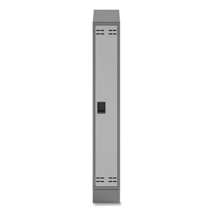 Single Continuous Metal Locker Base Addition, 11.7w X 16d X 5.75h, Gray