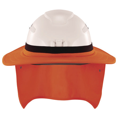 Chill-its 6661 Universal Hard Hat Brim With Neck Shade, Orange