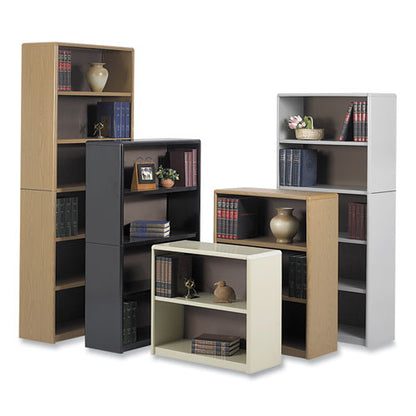 Valuemate Economy Bookcase, Five-shelf, 31.75w X 13.5d X 67h, Gray