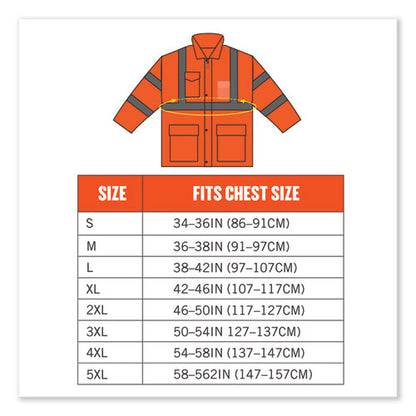 Glowear 8365 Class 3 Hi-vis Rain Jacket, Polyester, X-large, Orange