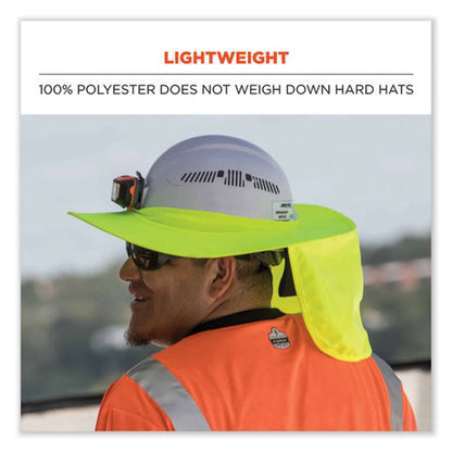 Chill-its 6660 Hard Hat Brim + Neck Shade, 19.5 X 9.75, Lime