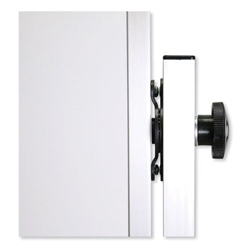 Reversible Magnetic Porcelain Whiteboard With Aluminum Frame, 53.25" X 72.25", White Surface, Satin Aluminum Frame