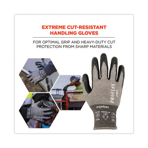 Proflex 7072 Ansi A7 Nitrile-coated Cr Gloves, Gray, Large, Pair