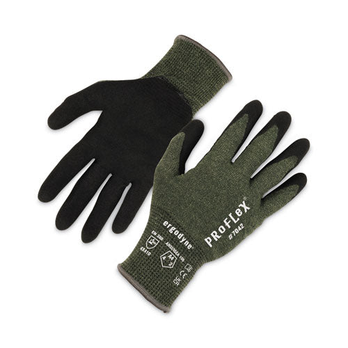 Proflex 7042 Ansi A4 Nitrile-coated Cr Gloves, Green, 2x-large, Pair