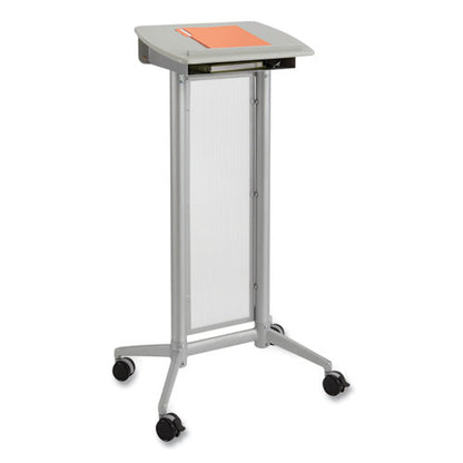 Impromptu Lectern, 26.5 X 18.75 X 46.5, Gray