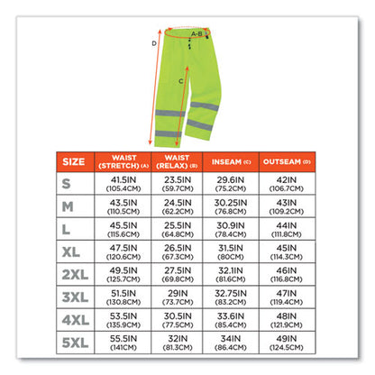 Glowear 8925 Class E Hi-vis Thermal Pants, Large, Lime