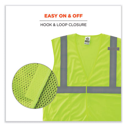 Glowear 8210hl-s Single Size Class 2 Economy Mesh Vest, Polyester, 3x-large, Lime