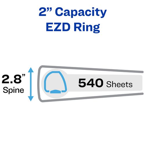 Heavy-duty View Binder With Durahinge And One Touch Ezd Rings, 3 Rings, 2" Capacity, 11 X 8.5, Red, 6/carton