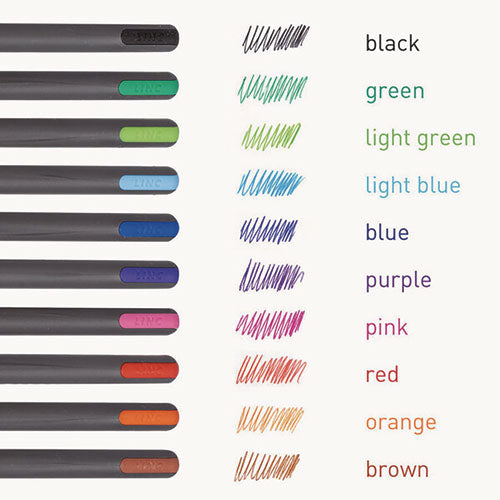 Pentonic Medium Point Ballpoint Pen, 1 Mm, Assorted Ink Colors, Charcoal Gray Barrel, 25/pack