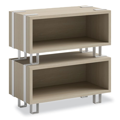 Ready Home Office Small Stackable Storage, 1-shelf, 24w X 12d X 12.25h, Beige/white