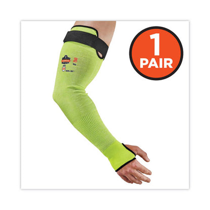 Proflex 7941-pr Cr Protective Arm Sleeve, 22", Lime, Pair