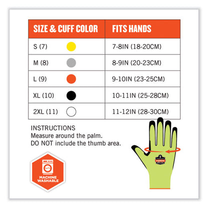 Proflex 7041-case Ansi A4 Nitrile Coated Cr Gloves, Lime, X-large, 144 Pairs/carton