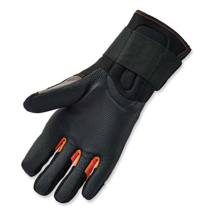 Proflex 9012 Certified Av Gloves + Wrist Support, Black, Large, Pair