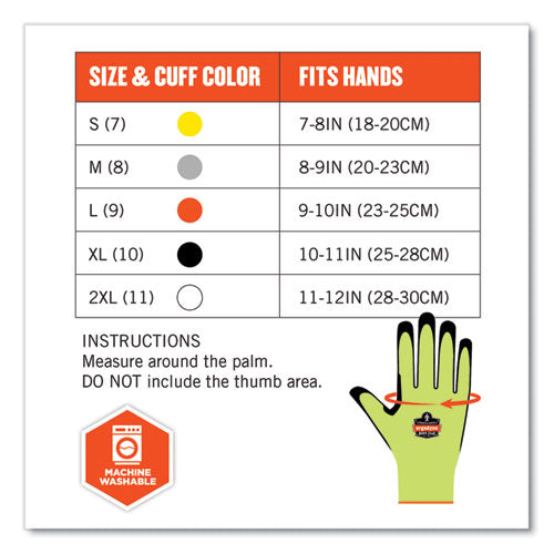 Proflex 7041 Ansi A4 Nitrile-coated Cr Gloves, Lime, Medium, Pair