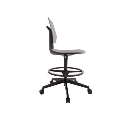 Commute Extended Height Task Chair, Supports Up To 275 Lbs, 18.25" To 22.25" Seat Height, Gray/black