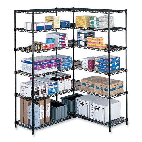 Industrial Extra Shelf Pack, 36w X 24d X 1.5h, Steel, Black, 2/pack