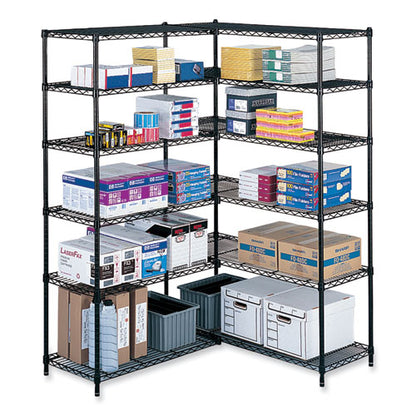 Industrial Extra Shelf Pack, 36w X 24d X 1.5h, Steel, Black, 2/pack