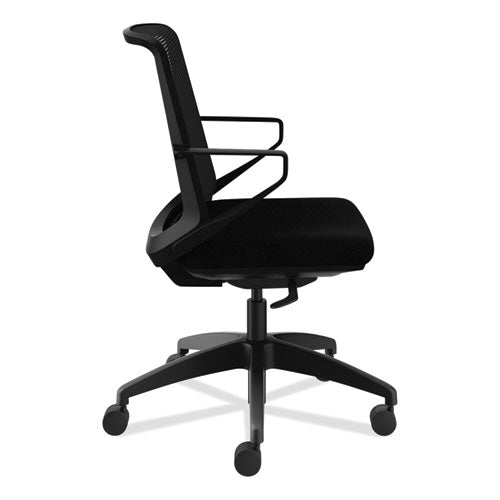 Cliq Office Chair, Supports Up To 300 Lb, 17" To 22" Seat Height, Black Seat, Black Back, Black Base