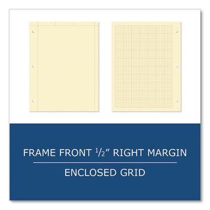 Covered Engineering Pad, 5 Sq/in Quadrille Rule, 80 Buff 8.5 X 11 Sheets, 24/carton