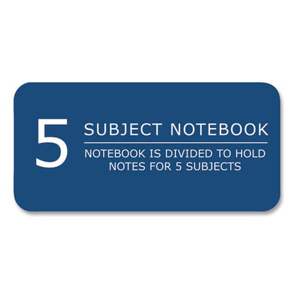 Genesis Notebook, 5-subject, Medium/college Rule, Randomly Assorted Cover Color, (200) 11 X 9 Sheets, 12/carton