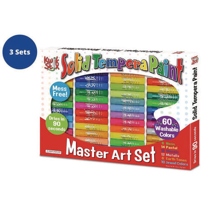 Kwik Stix Tempera Paint Set, 60 Assorted Colors, 60/pack, 3 Packs/carton