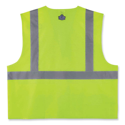 Glowear 8220hl Class 2 Standard Mesh Hook And Loop Vest, Polyester, 2x-large/3x-large, Lime