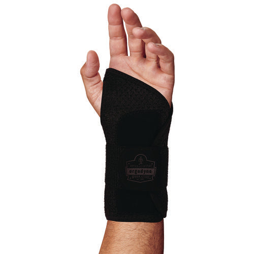 Proflex 4005 Wrist Brace Support With Single Strap, Large, Fits Left Hand, Black