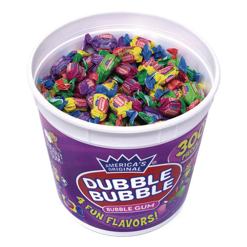 Bubble Gum Assorted Flavor Twist Tub, 300 Pieces/tub, 1 Tub/carton