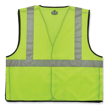 Glowear 8216ba Class 2 Breakaway Mesh Id Holder Vest, Polyester, Small/medium, Lime