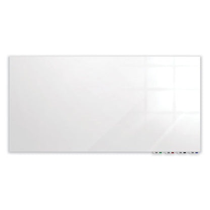 Aria Low-profile Frameless Magnetic Glassboard, 36" X 24", White Surface