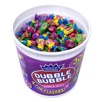 Bubble Gum Assorted Flavor Twist Tub, 0.16 Oz Individually Wrapped, 300/tub, 2 Tubs/carton